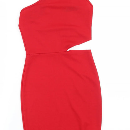 Pretty Little Thing Womens Red   Bodycon  Size 4