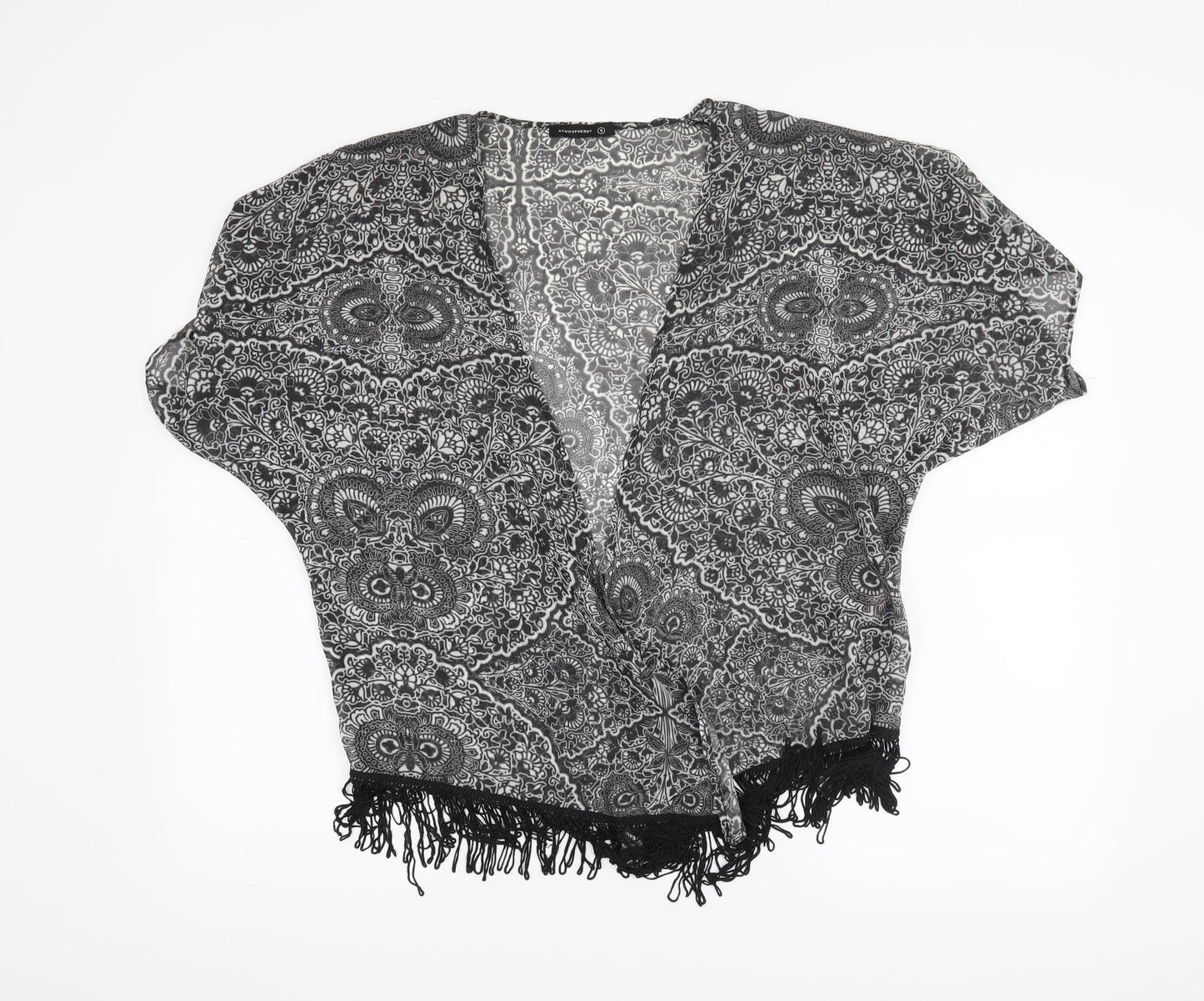 Atmosphere Womens Black Floral  Cardigan Jumper Size S