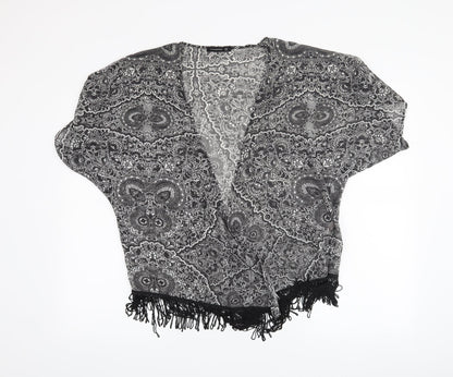 Atmosphere Womens Black Floral  Cardigan Jumper Size S