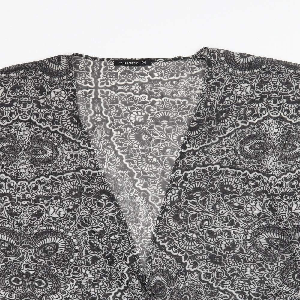 Atmosphere Womens Black Floral  Cardigan Jumper Size S