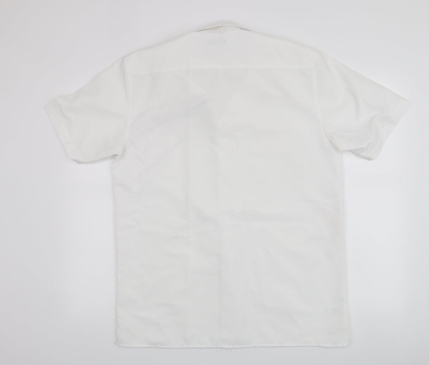 Mens UK Size M Etcetera White  Button-Up Short Sleeve Casual Shirt