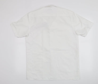 Mens UK Size M Etcetera White  Button-Up Short Sleeve Casual Shirt