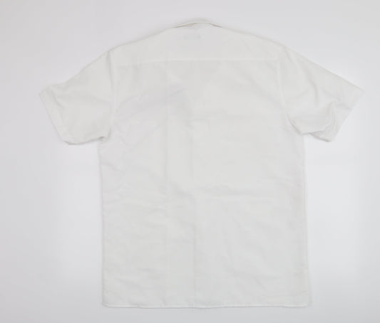 Mens UK Size M Etcetera White  Button-Up Short Sleeve Casual Shirt