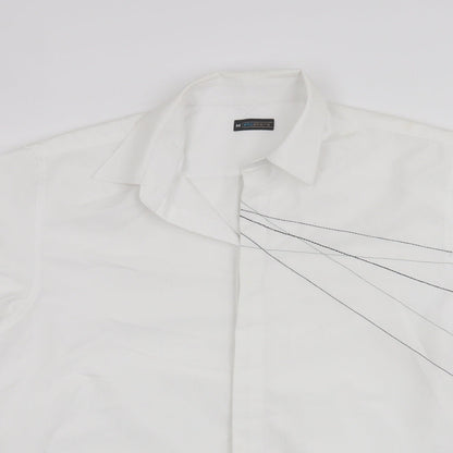 Mens UK Size M Etcetera White  Button-Up Short Sleeve Casual Shirt