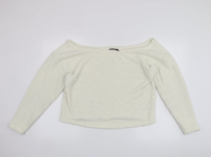 Oasis Womens White   Pullover Jumper Size 14