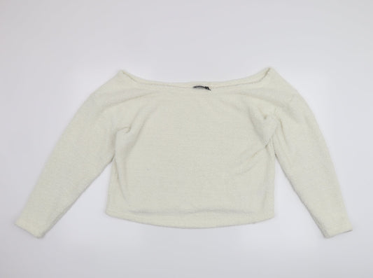 Oasis Womens White   Pullover Jumper Size 14