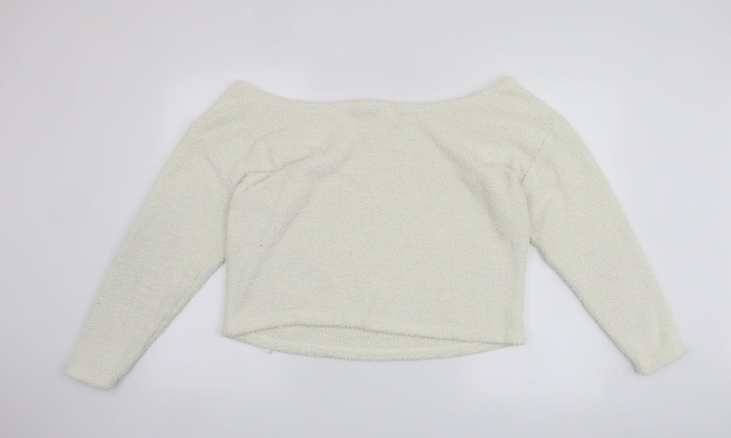 Oasis Womens White   Pullover Jumper Size 14