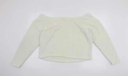 Oasis Womens White   Pullover Jumper Size 14