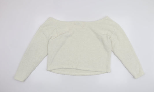 Oasis Womens White   Pullover Jumper Size 14