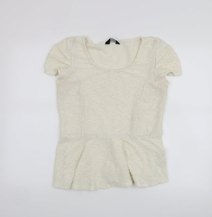 Womens UK Size 14 Dorothy Perkins White Basic Blouse