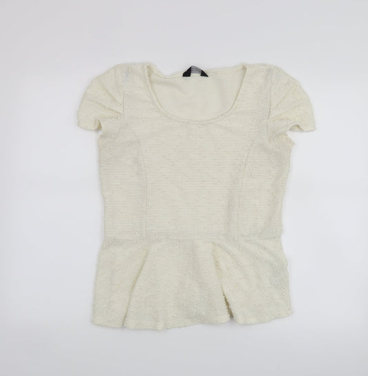 Womens UK Size 14 Dorothy Perkins White Basic Blouse
