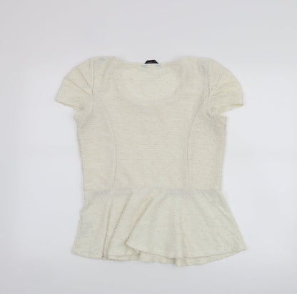 Womens UK Size 14 Dorothy Perkins White Basic Blouse