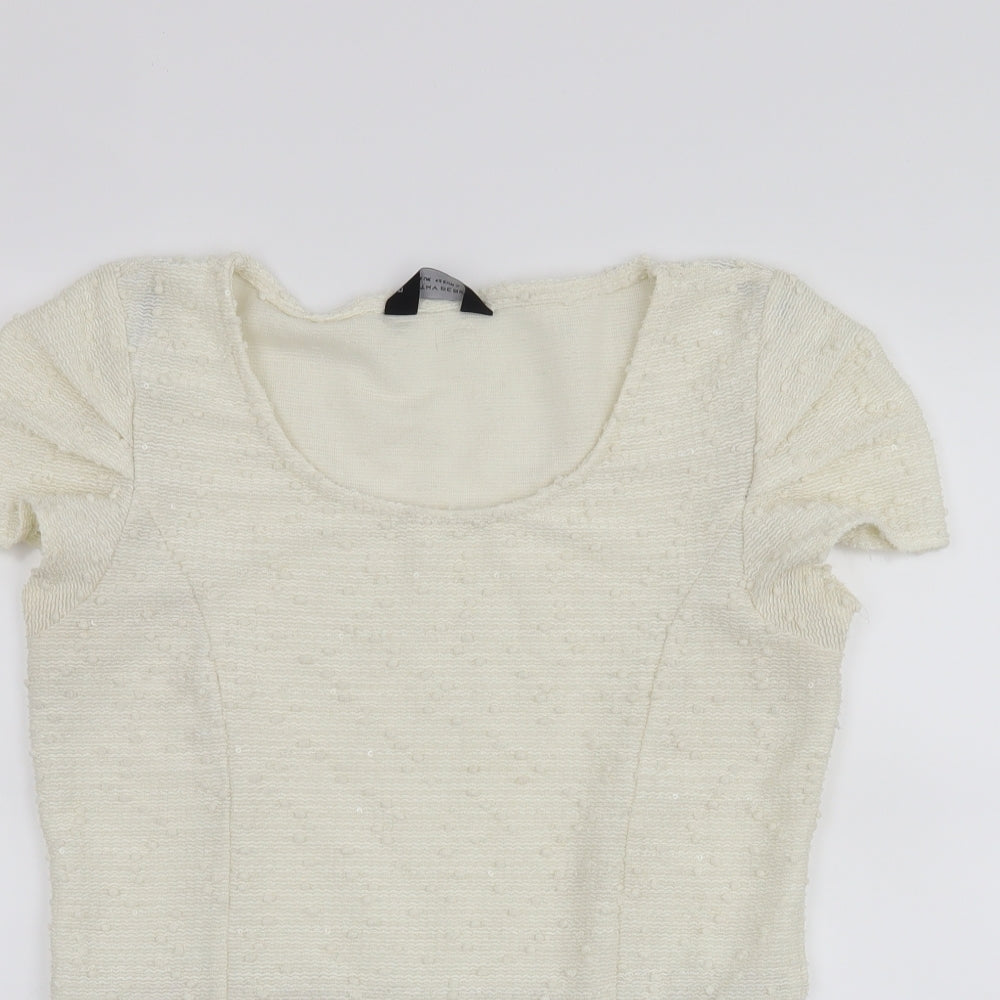 Womens UK Size 14 Dorothy Perkins White Basic Blouse
