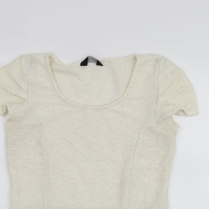 Womens UK Size 14 Dorothy Perkins White Basic Blouse