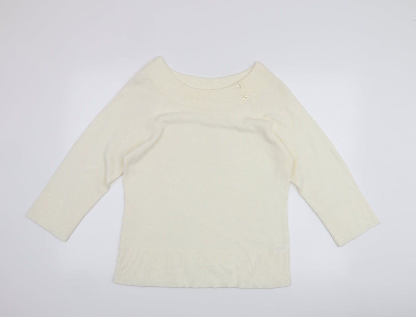 EDITIONS Womens White   Pullover Jumper Size 18