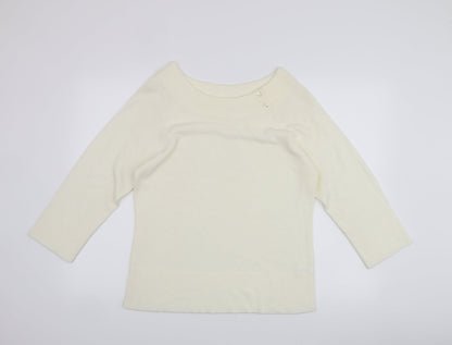 EDITIONS Womens White   Pullover Jumper Size 18
