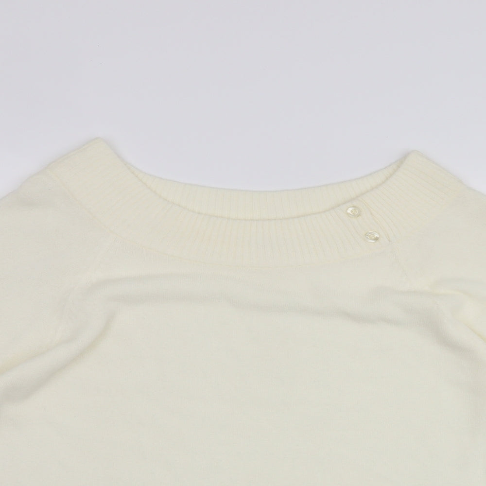 EDITIONS Womens White   Pullover Jumper Size 18