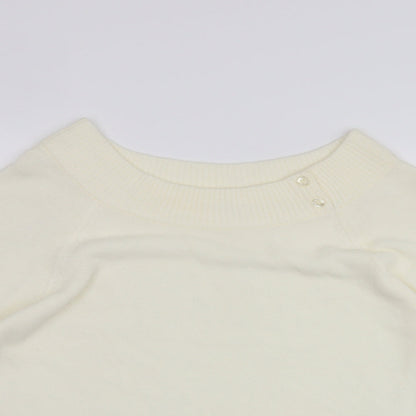 EDITIONS Womens White   Pullover Jumper Size 18