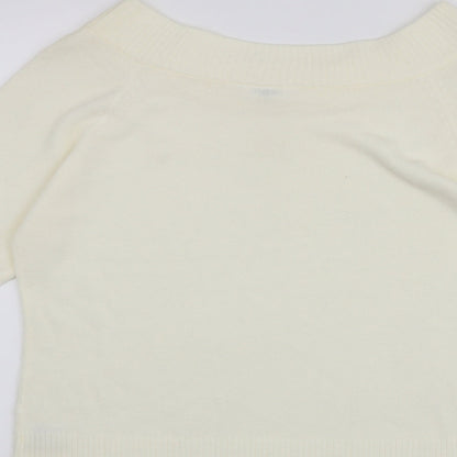 EDITIONS Womens White   Pullover Jumper Size 18