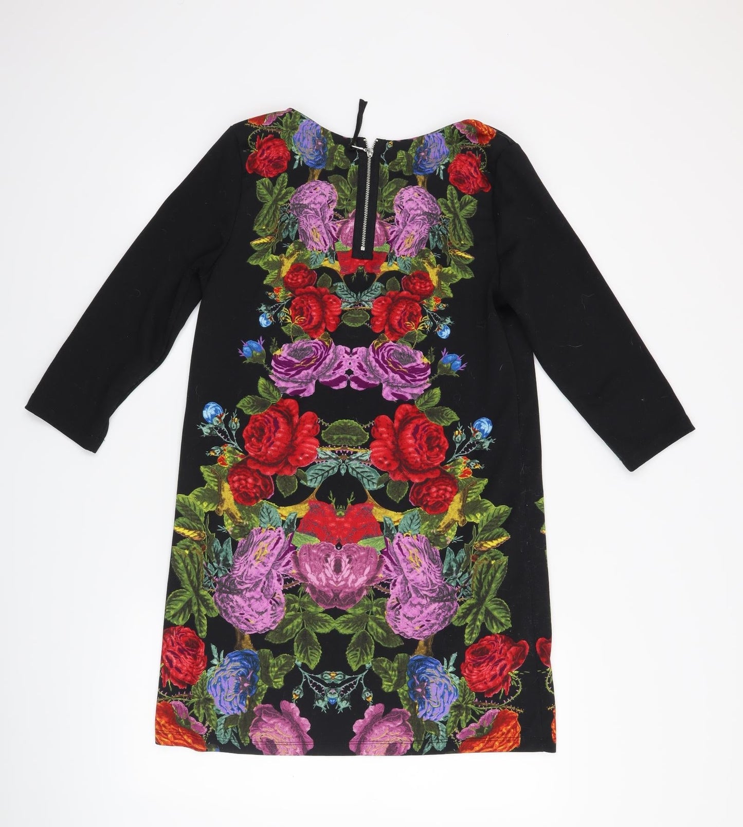 H&M Womens Black Floral  A-Line  Size S