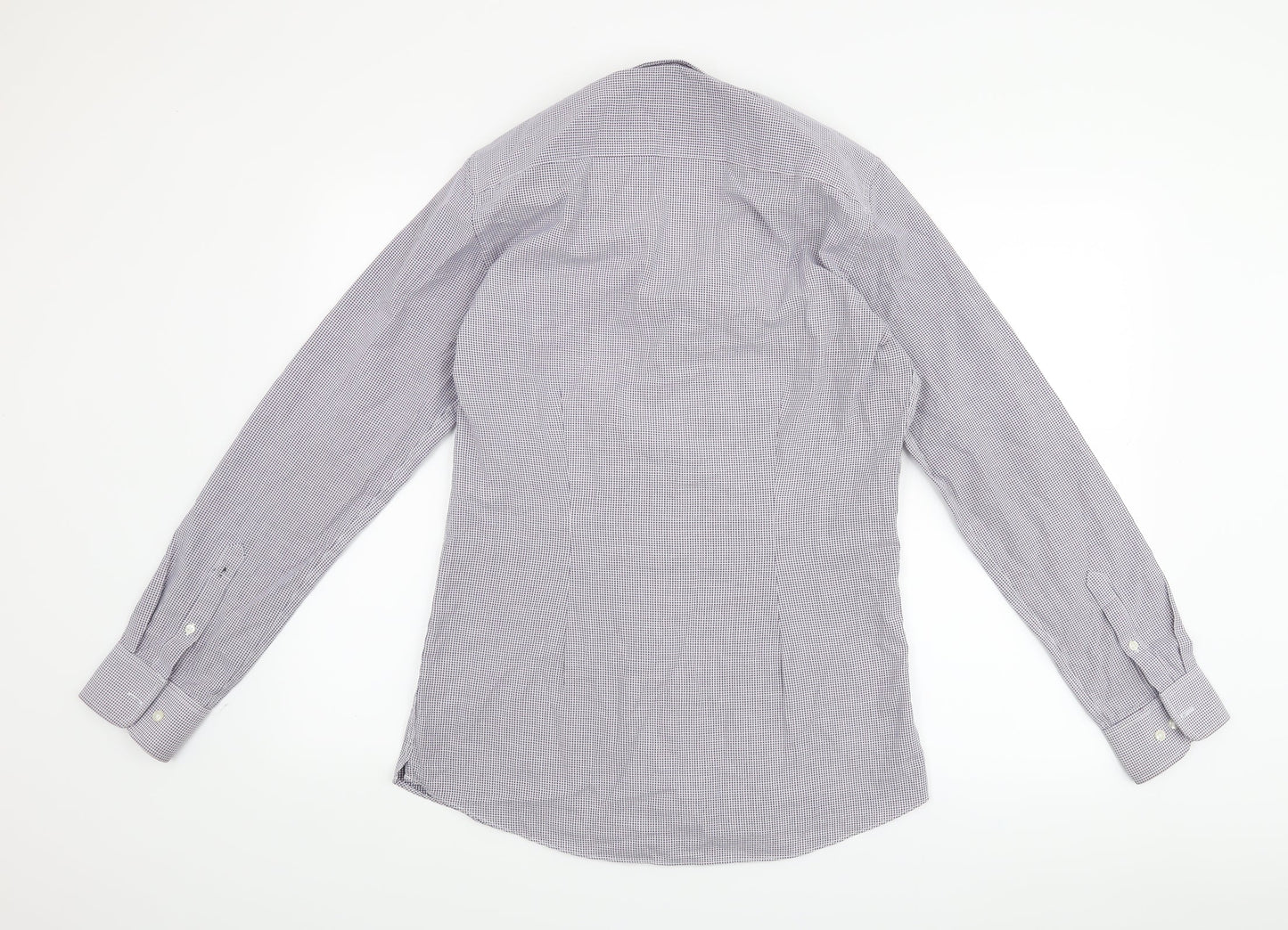 Mens UK Size 15 NEXT Purple  Button-Up Long Sleeve Casual Shirt