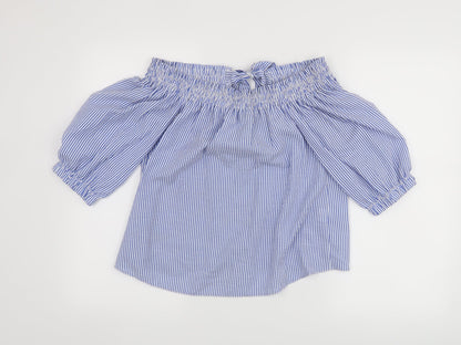 Womens UK Size 6 Atmosphere Blue Basic Blouse