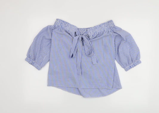 Womens UK Size 6 Atmosphere Blue Basic Blouse