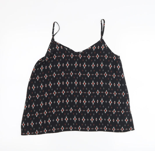 Womens UK Size 8 New Look Black Basic Tank