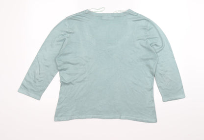AMARANTO Womens Blue  Knit Pullover Jumper Size 18