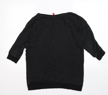 Divided Womens Black  Jersey Pullover Jumper Size 10  - take a chance