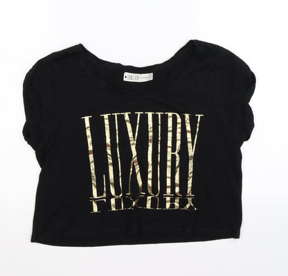 cosmic girl Womens Black   Basic T-Shirt Size S  - luxury