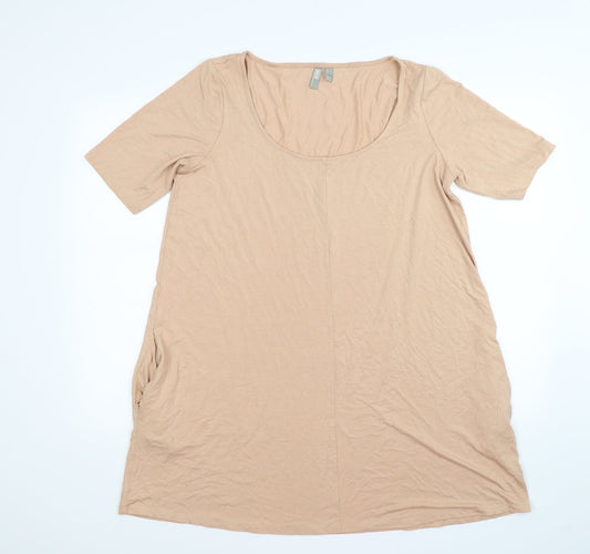 Womens UK Size 12 ASOS Beige Tunic T-Shirt