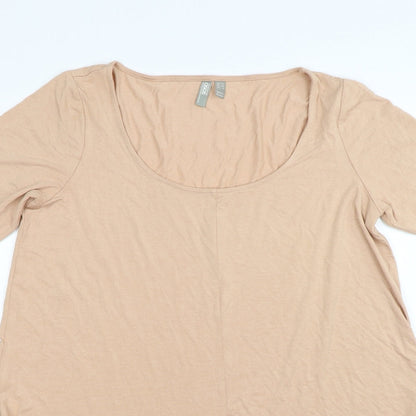 Womens UK Size 12 ASOS Beige Tunic T-Shirt