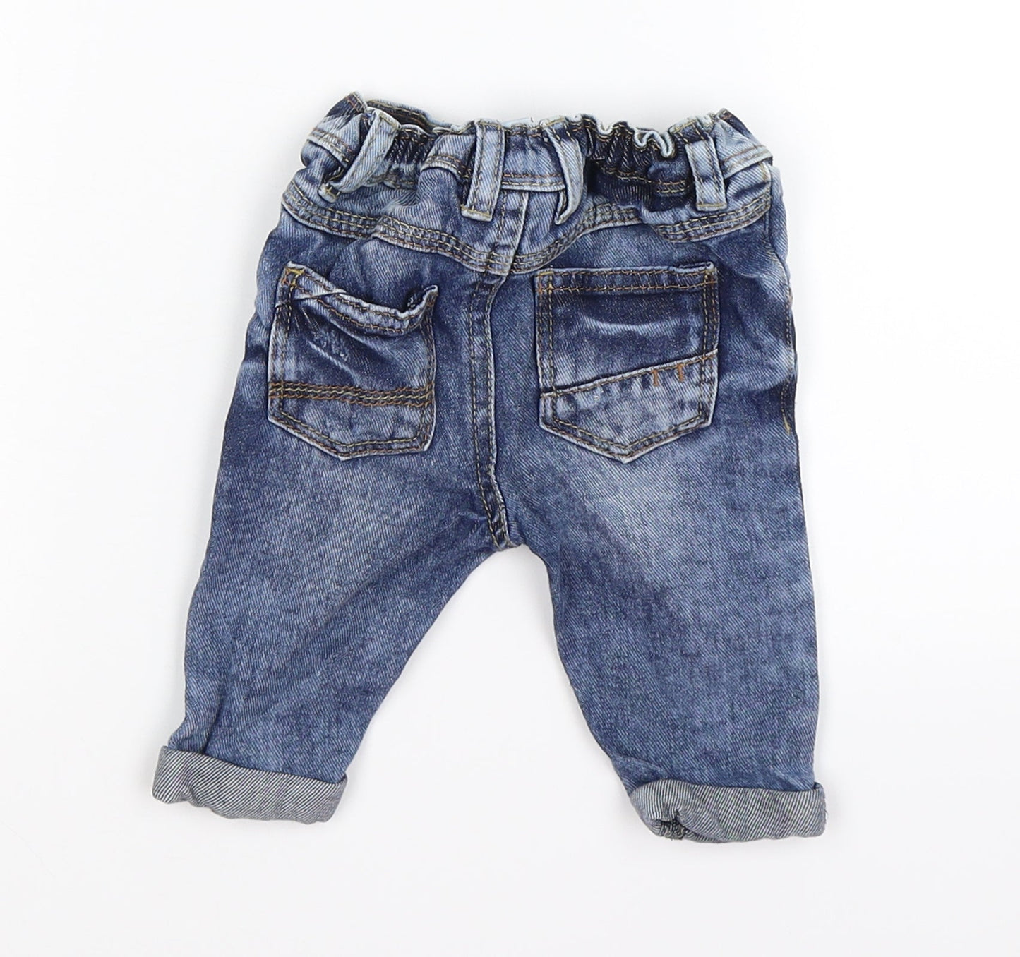 NEXT Boys Blue  Denim Capri Trousers Size 3-6 Months