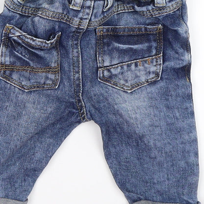 NEXT Boys Blue  Denim Capri Trousers Size 3-6 Months