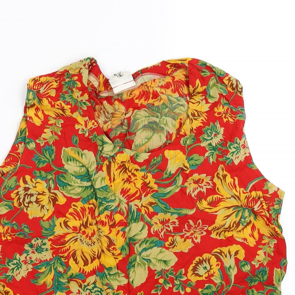 Womens UK Size 14 George Red Tunic Tank
