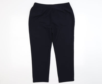 Womens UK Size 14 Preworn Regular Fit  Blue Trousers