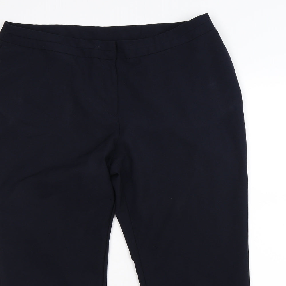 Womens UK Size 14 Preworn Regular Fit  Blue Trousers