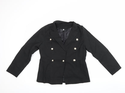 Womens UK Size XL Preworn Regular Black Suit Jacket