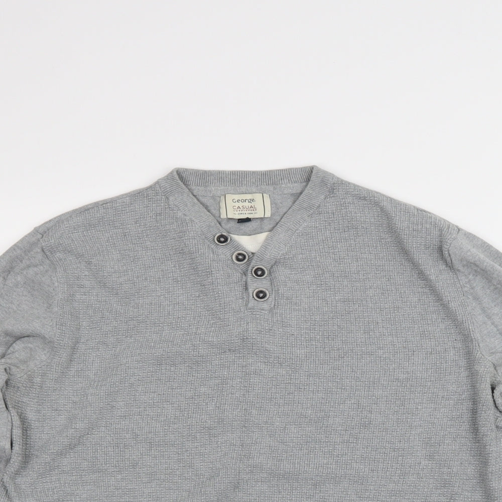 George Mens Grey   Pullover Jumper Size M