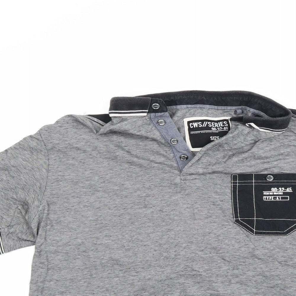 CWS Mens Grey    Polo Size L