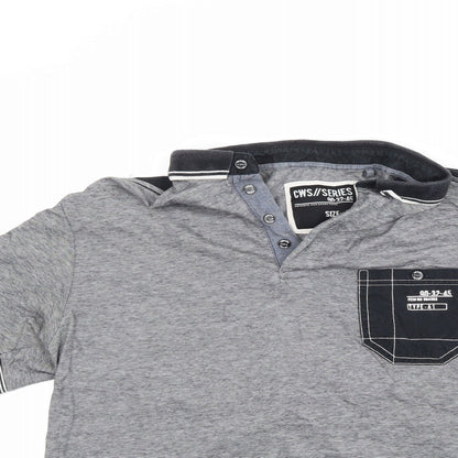 CWS Mens Grey    Polo Size L