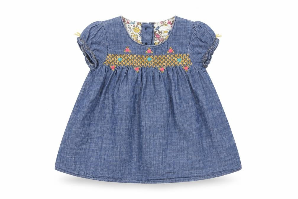Front view of Next Blue A-Line, size 6-9, Months