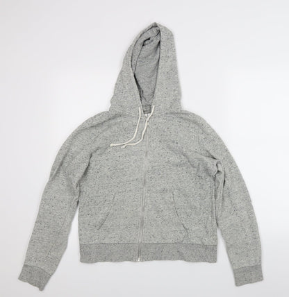 Mens UK Size M Divided Grey Full Zip Hoodie