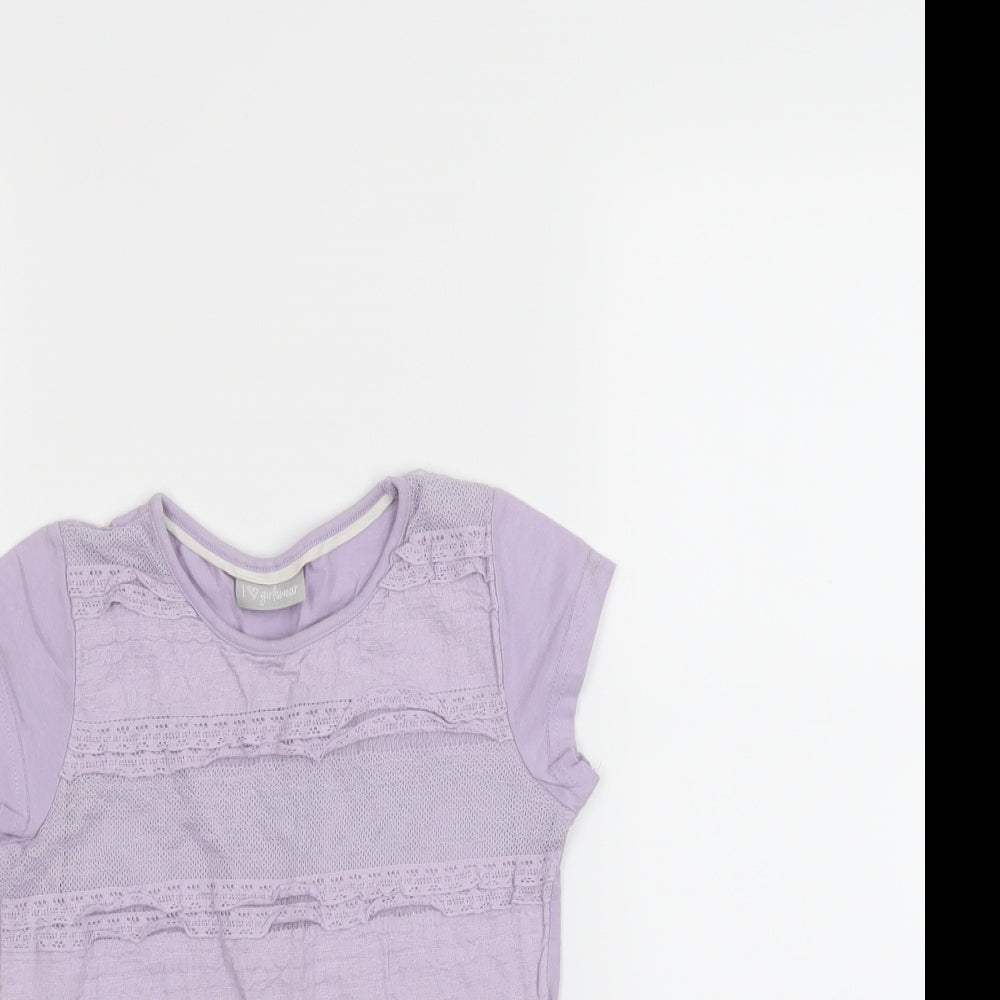 I love girls wear Girls Purple   Basic Blouse Size 6-7 Years