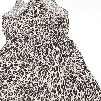 H&M Womens Brown Animal Print  T-Shirt Dress  Size S