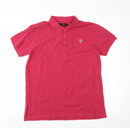 Acw85 Mens Pink    Polo Size L