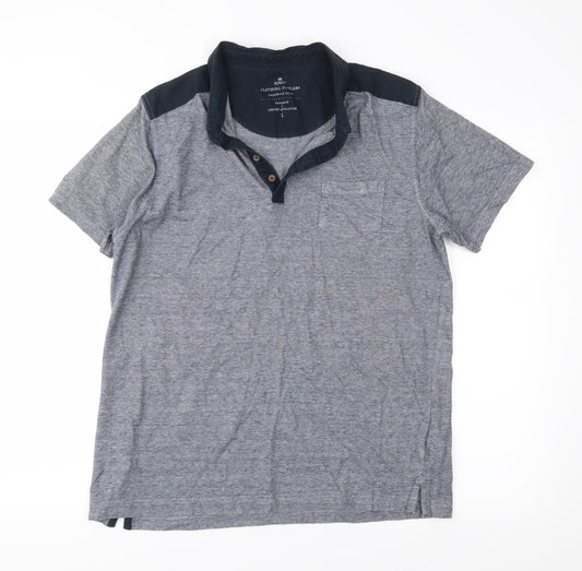 Easy Mens Grey    Polo Size L