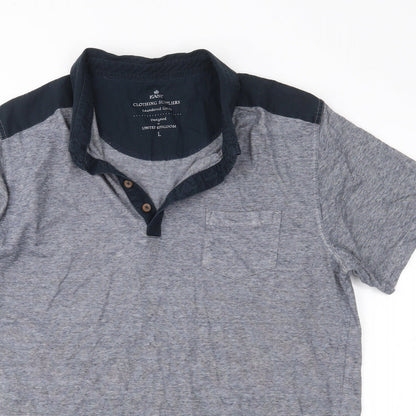 Easy Mens Grey    Polo Size L