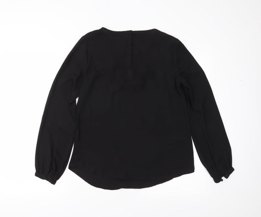 M&S Womens Black   Basic Blouse Size 8
